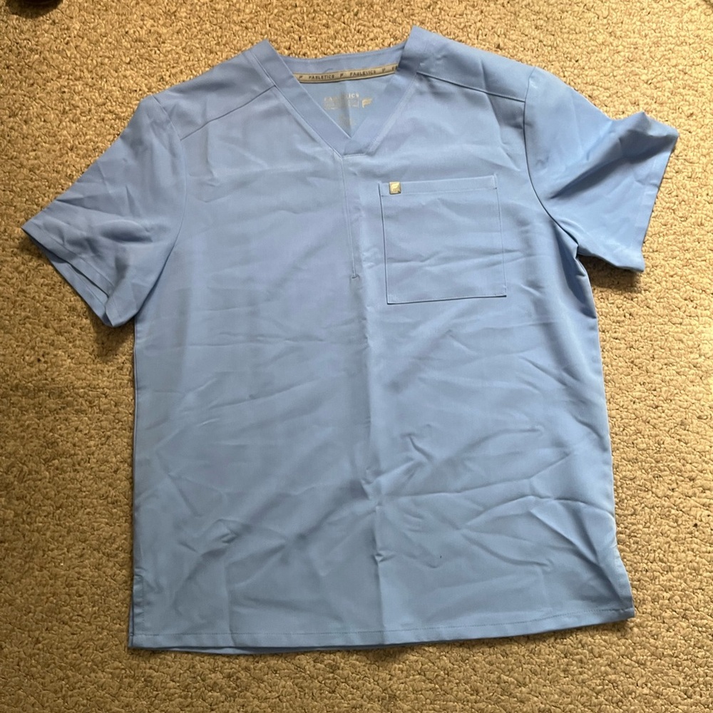 Men’s fabletics ceil blue scrub set